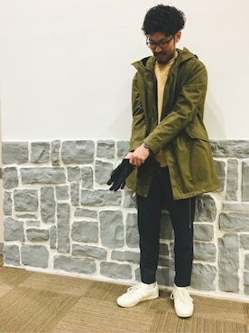 「BACK NUMBER（バックナンバー）のアイテム（モッズコート）」を使った、Right-on 店舗スタッフさん（メンズ・178cm）の秋コーディネート