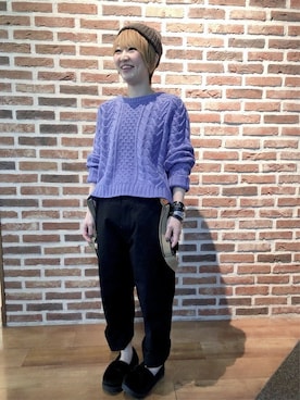 Right-on 店舗スタッフさん（レディース・153cm）の冬コーディネート