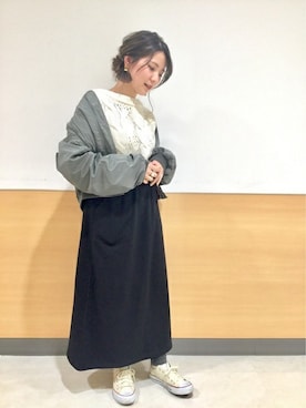 レディースのma 1 グレー 灰色系 コーディネート Zozotown