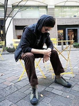 Right-on 店舗スタッフさん（メンズ・182cm）の冬コーディネート