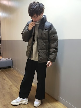 「Right-on（ライトオン）のアイテム（ダウンジャケット/コート）」を使った、Right-on 店舗スタッフさん（メンズ・177cm）の冬コーディネート