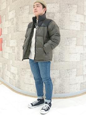 「Dickies（ディッキーズ）のアイテム（帽子）」を使った、Right-on 店舗スタッフさん（メンズ・170cm）の冬コーディネート