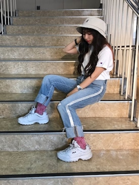 Right-on 店舗スタッフさん(レディース・149cm)の春コーディネート