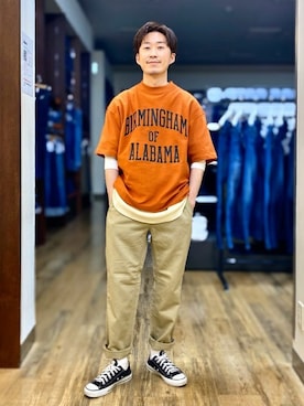 Right-on 店舗スタッフさん（メンズ・167cm）の春コーディネート
