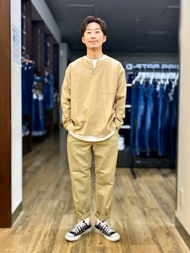 Right-on 店舗スタッフさん（メンズ・167cm）の春コーディネート