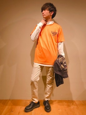 Right-on 店舗スタッフさん（メンズ・173cm）の春コーディネート