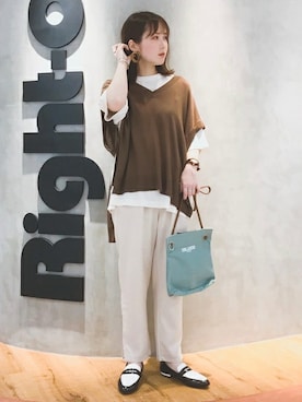Right-on 店舗スタッフさんのコーディネート