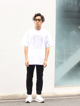 「CLANE（クラネ）のアイテム（トップス）」を使った、Hirotaka Tanakaさん（メンズ・175cm）の夏コーディネート