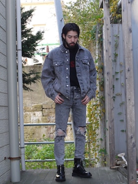 「KSUBI（スビ）のアイテム（ジャケット/アウター）」を使った、CANNABIS RYOTAさん（メンズ・178cm）の秋コーディネート