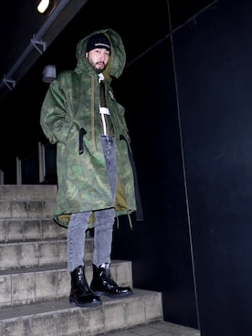 「cannabis_mens」｜「アイテム（モッズコート）」を使った、CANNABIS RYOTAさん（メンズ・178cm）の秋コーディネート