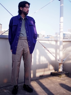 「ALLEGE（アレッジ）のアイテム」を使った、CANNABIS RYOTAさん（メンズ・178cm）の春コーディネート
