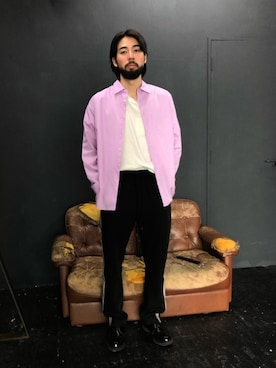 「ALLEGE（アレッジ）のアイテム」を使った、CANNABIS RYOTAさん（メンズ・178cm）の春コーディネート