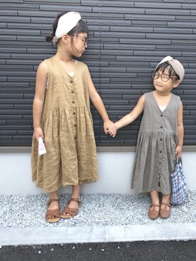 「アイテム（キャミソール）」を使った、yuunaさん（キッズ・110cm）の夏コーディネート