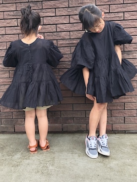 「アイテム（サンダル）」を使った、yuunaさん（キッズ・123cm）の春コーディネート