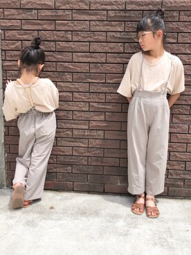 「アイテム（サンダル）」を使った、yuunaさん（キッズ・123cm）の夏コーディネート