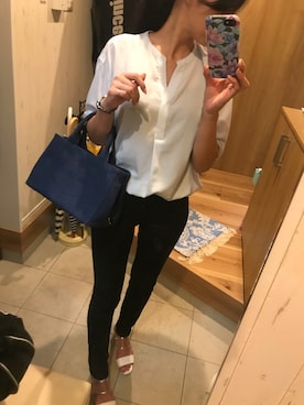 「お食事会」｜「アイテム（パンツ）」を使った、Rieeeenさん（レディース・161cm）の夏コーディネート
