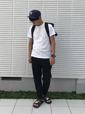 「STUDIOUS SELECT（ステュディオスセレクト）のアイテム（帽子）」を使った、ひかるさん（メンズ・166cm）の夏コーディネート