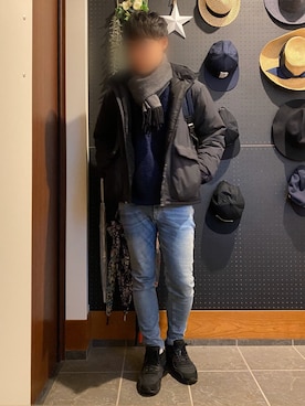 「アイテム（スウェット）」を使った、ひかるさん（メンズ・166cm・30代）の冬コーディネート