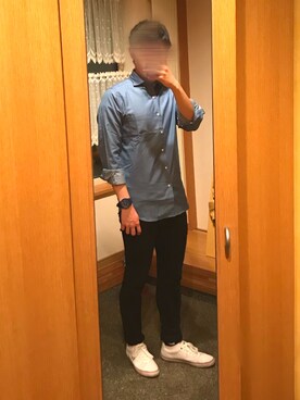 「ARMANI EXCHANGE（アルマーニエクスチェンジ）のアイテム（腕時計）」を使った、陰キャラリーダー[相互フォロー]さん（メンズ・169cm）の春コーディネート