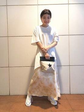 「CONVERSE TOKYO（コンバーストウキョウ）のアイテム」を使った、Kiriさん（レディース・155cm）の春コーディネート