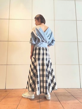 「CONVERSE TOKYO（コンバーストウキョウ）のアイテム」を使った、Kiriさん（レディース・155cm）の春コーディネート