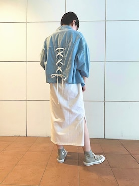 「CONVERSE TOKYO（コンバーストウキョウ）のアイテム」を使った、Kiriさん（レディース・155cm）の春コーディネート