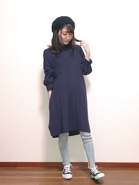 Ayanaさん（レディース・156cm）の冬コーディネート