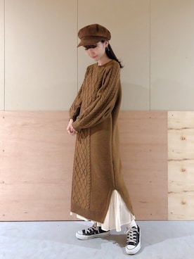 Ayanaさん（レディース・156cm）の冬コーディネート