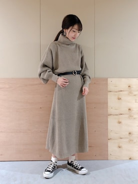 Ayanaさん（レディース・156cm）の冬コーディネート