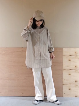 「Lee（リー）のアイテム（帽子）」を使った、Ayanaさん（レディース・156cm）の春コーディネート