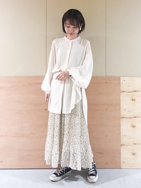 「バンドカラー」｜Ayanaさん（レディース・156cm）の秋コーディネート