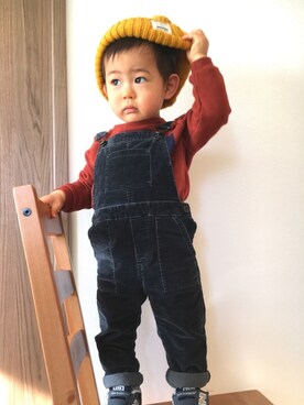 「URBAN RESEARCH（アーバンリサーチ）のアイテム（スウェット）」を使った、☆KoUさん（キッズ・80cm）の冬コーディネート