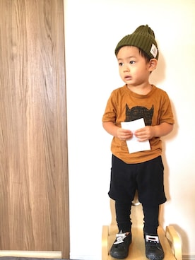 「smoothy」｜「アイテム（Tシャツ/カットソー）」を使った、☆KoUさん（キッズ・90cm）の秋コーディネート