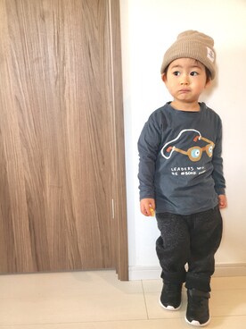 「smoothy」｜「アイテム（Tシャツ/カットソー）」を使った、☆KoUさん（キッズ・90cm）の冬コーディネート