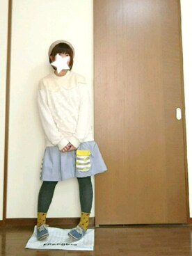 「NIRAME.CO（ニラメッコ）のアイテム（スカート）」を使った、うめぼしさん（レディース・152cm）の冬コーディネート
