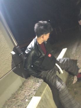 「アイテム（ポーチ）」を使った、まひまひさん（メンズ・173cm）の冬コーディネート