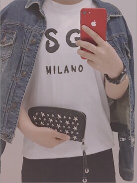 「JIMMY CHOO（ジミーチュウ）のアイテム（財布/小物）」を使った、Yuuさん（レディース・159cm）の春コーディネート