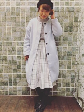 「メチャカリ」｜「アイテム（ジャケット/アウター）」を使った、mさん（レディース・159cm）の秋コーディネート