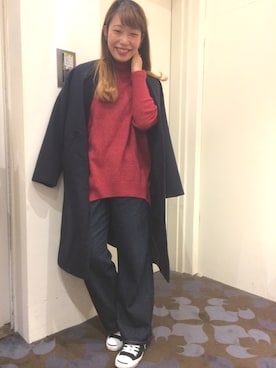 「メチャカリ」｜「アイテム（パンツ）」を使った、mさん（レディース・159cm）の秋コーディネート