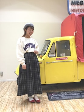 「メチャカリ」｜「アイテム（Tシャツ/カットソー）」を使った、mさん（レディース・159cm）の秋コーディネート