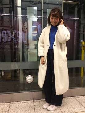 「メチャカリ」｜「アイテム（パンツ）」を使った、mさん（レディース・159cm）の冬コーディネート