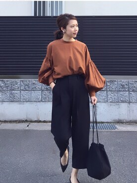 「バルーンスリーブ」｜tomoさん（レディース・153cm）の春コーディネート