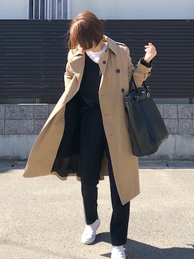 「ヤングアンドオルセン」｜「アイテム（ジャケット/アウター）」を使った、tomoさん（レディース・154cm）の春コーディネート