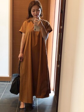 「titivate（ティティベイト）のﾌﾚｱﾏｷｼﾜﾝﾋﾟｰｽ（ワンピース）」を使った、tomoさん（レディース・155cm）の夏コーディネート