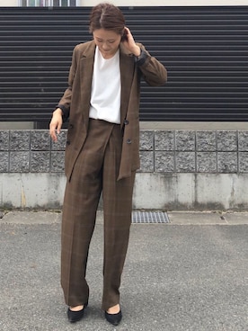 「JOURNAL STANDARD relume（ジャーナルスタンダード　レリューム）のアイテム（セットアップ）」を使った、tomoさん（レディース・154cm）の秋コーディネート