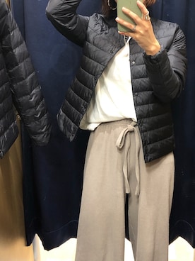 「リブニットパンツ」｜tomoさん（レディース・154cm）の秋コーディネート