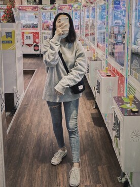 「NIKE(ナイキ)のアイテム(ショルダーバッグ)」を使った、I’m Kikiさん(レディース・150cm)の春コーディネート