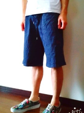 「アイテム（スリッポン、その他）」を使った、ふっちさん（メンズ・170cm）の夏コーディネート