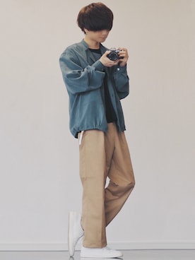 「COMMON PROJECTS（コモンプロジェクト）のアイテム」を使った、げんじさん（メンズ・175cm）の春コーディネート