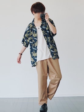 「A.P.C.（アーペーセー）のアイテム（アクセサリー）」を使った、げんじさん（メンズ・175cm）の夏コーディネート
